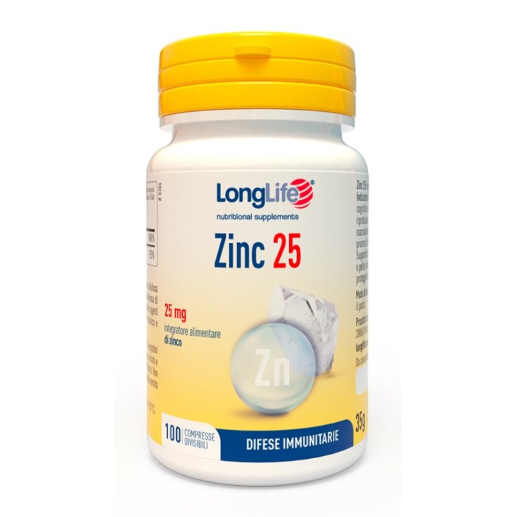 LONGLIFE ZINC 25mg 100 Cpr