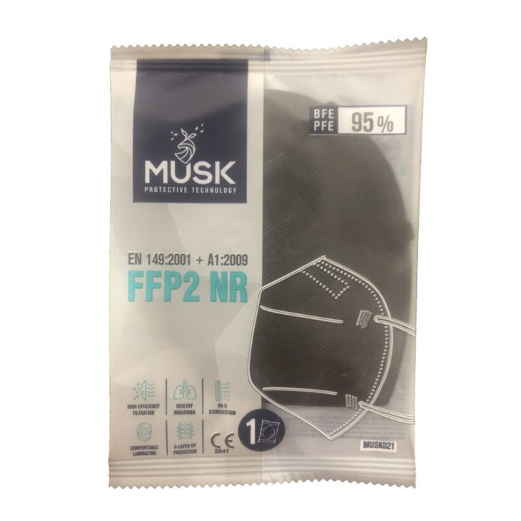 MUSK SEMIMASCHERA FFP2 NERO1PZ