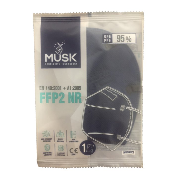 MUSK SEMIMASCHERA FFP2 BLU 1PZ