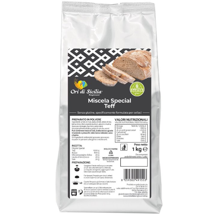 ORI DI SICILIA Mix Teff 1Kg ORI DI SICILIA Mix Teff 1Kg