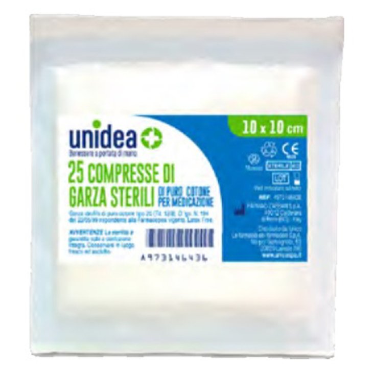 UNIDEA GARZA COT 10X10CM 25PZ
