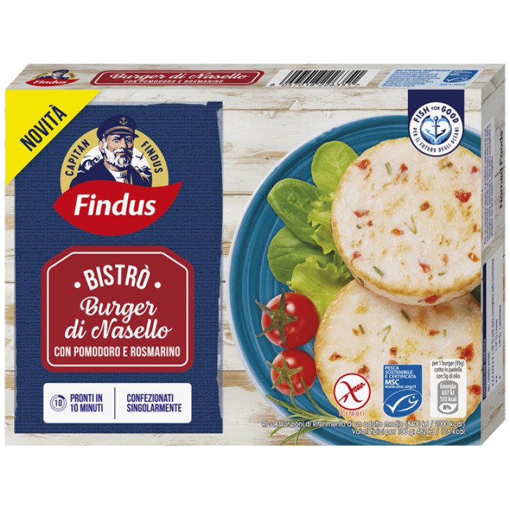 FINDUS BURGER NASELLO POMO190G