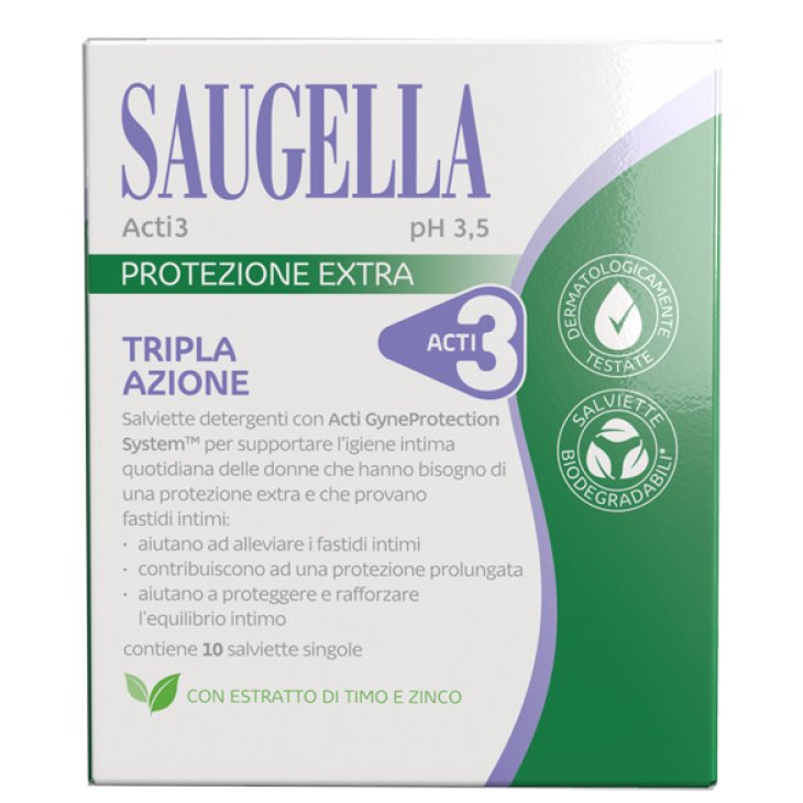 SAUGELLA ACTI3 SALVIETTINE10PZ