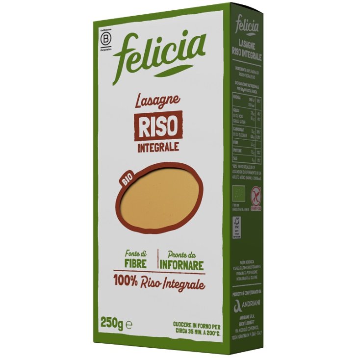 FELICIA BIO LASAGNE RISO INTEG