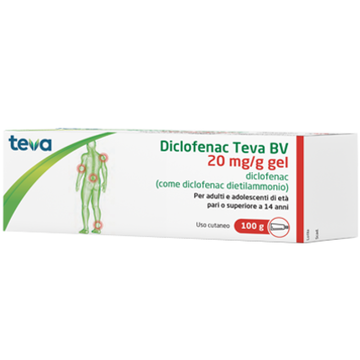 DICLOFENAC TEVA GEL100G 20MG/G