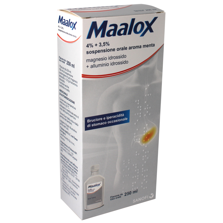 MAALOX OS SOSP 250ML 4%+3,5%