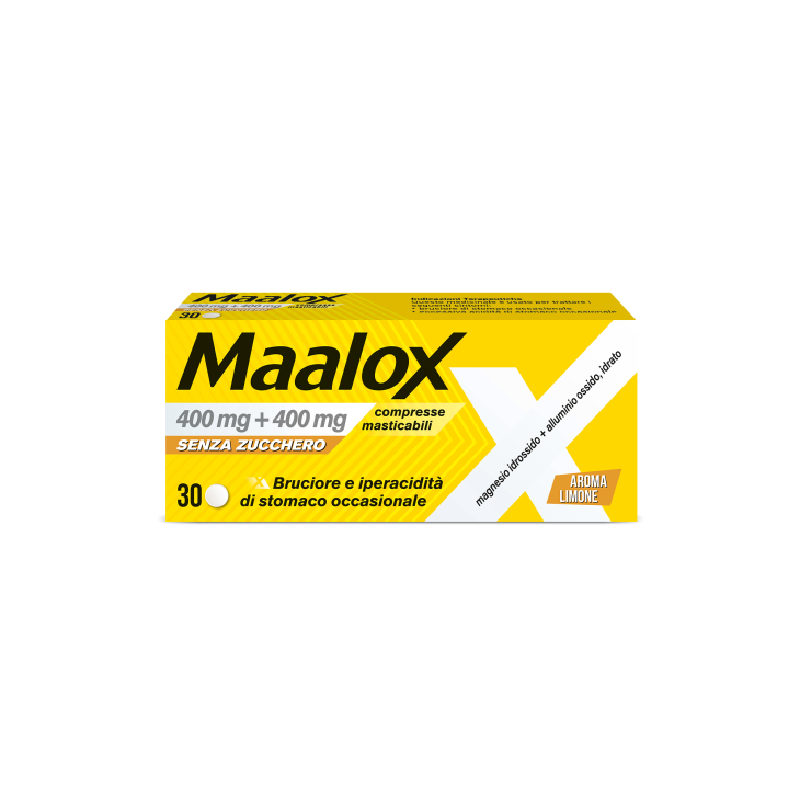 MAALOX S/Z 30CPR LIMO400+400MG