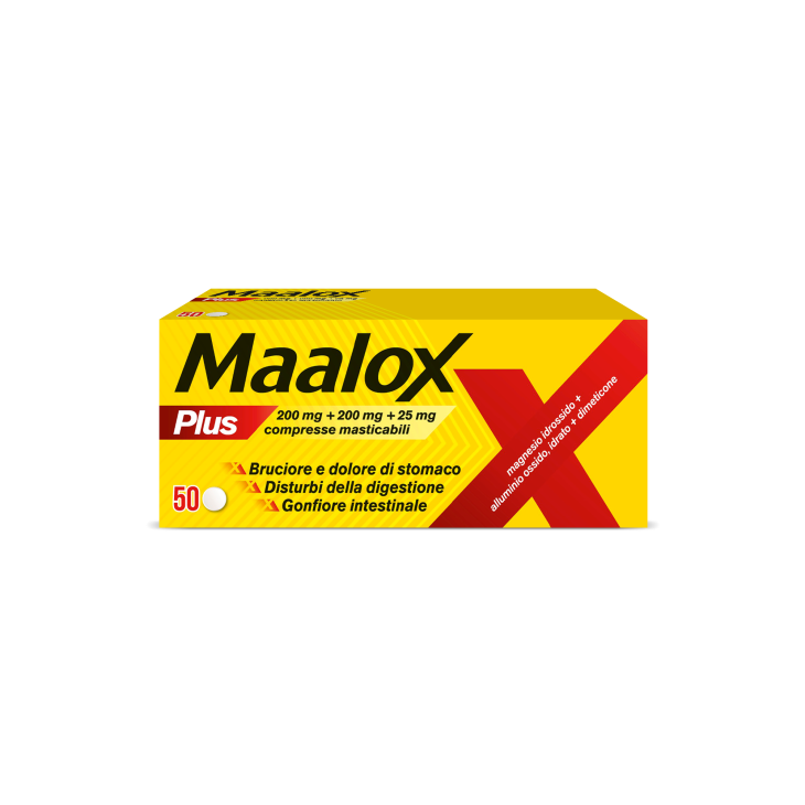 MAALOX PLUS 50CPR MAST
