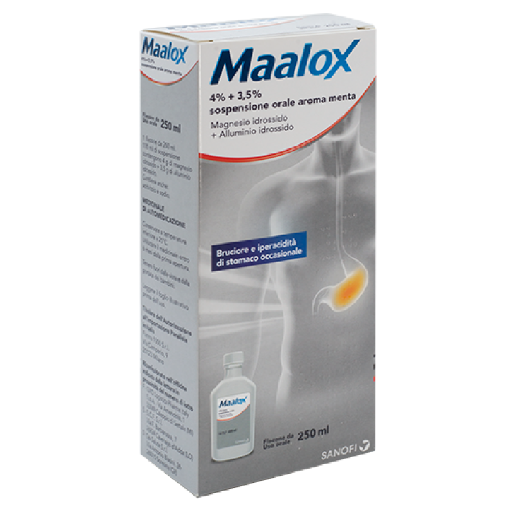 MAALOX OS SOSP 250ML 4%+3,5%